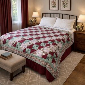 Patchwork Blanket/Quilt quilt 88” x 89”